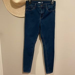 Built in sculpt dark blue jeggings